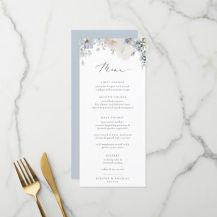 Menu Jardin bleu Dusty Mariage Floral
