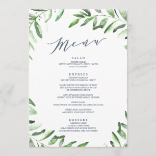 Menu Jardin boho de la branche d'olivier