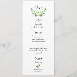 Menu Jardin botanique moderne Aquarelle Verdure