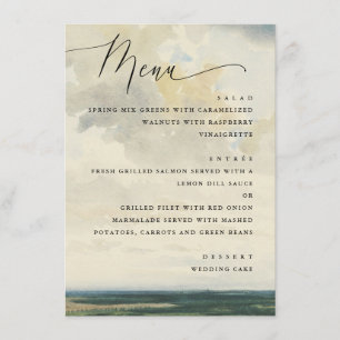 Menu Jardin de vigne élégant Mariage Beaux-arts Class