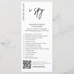 Menu J'espionne jeu mariage Capturer l'amour photo scav