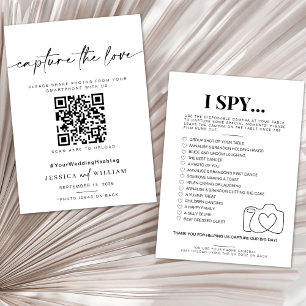 Menu J'espionne jeu mariage Capturer l'amour photo scav