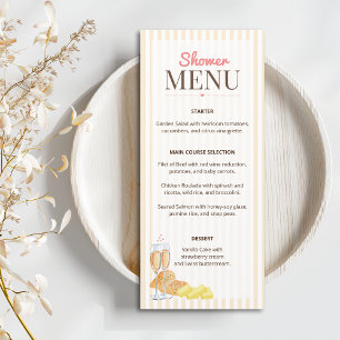 Menu Jour de Mariage Beurre Ensemble Baby Shower