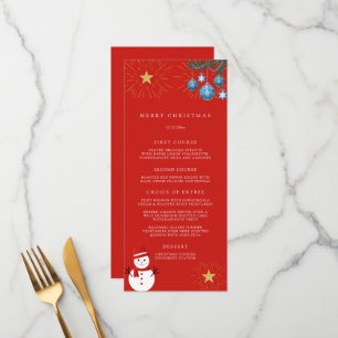 Menu Joyeux Noël Fête