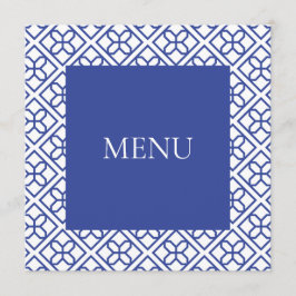 MENU-KARTE BLAU UND WEISS-GRENZE MENÜKARTE