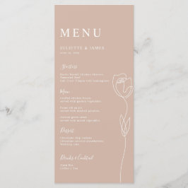 Menü-Karte für die Rose der virtuellen Linie Menükarte