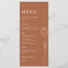 Menü-Karte für die Rose der virtuellen Linie Menükarte