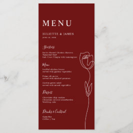 Menü-Karte für die Rose der virtuellen Linie Menükarte