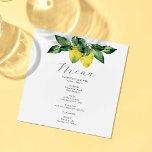 Menü-Karte für Hochzeiten Lemon und Amalfi Tile Menükarte<br><div class="desc">Diese Hochzeitskarte bietet eine Top-Karte mit Aquarelllemonen und Botanicalen. Die Karte kehrt zu einem Amalfi-Fliesenmuster zurück. Verwenden Sie die Vorlagenfelder, um Ihre personalisierten Daten abzufragen. Das elegante Design ist eine bezaubernde Wahl für italienische Hochzeiten in Urlaubsort. Um mehr maßgeschneiderte italienische Hochzeitsmenüs und Ideen wie diese besuchen www.zazzle.com/dotellabelle Einzigartige Aquarellkunst und...</div>