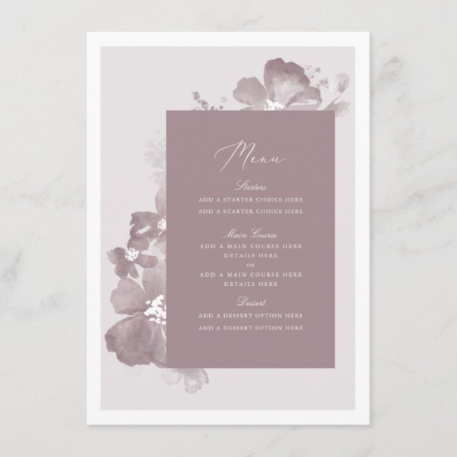 Menü-Karte für Wasserfarben Menükarte (Vorderseite)