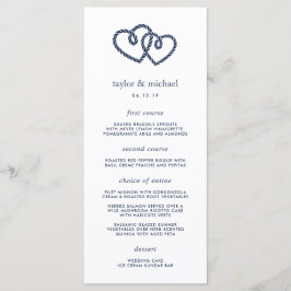 Menü-Karte "Knotted Hearts Wedding" Menükarte