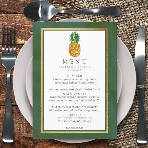 Menu La collection de Mariages d'ananas tropicaux