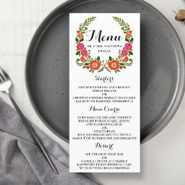 Menu La collection de Mariages d'été de Bohême