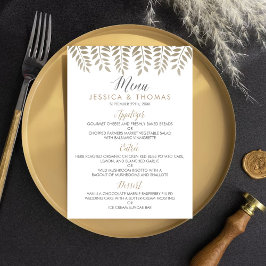 Menu La collection de Mariages Monochrome Fern Woodland