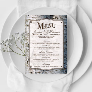 Menu La collection de Mariages Rustic Silver Birch Tree