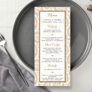 Menu La collection Mariage moderne de Paisley - Brown