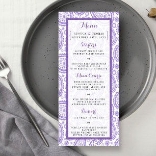 Menu La collection Mariage moderne Paisley - Purple