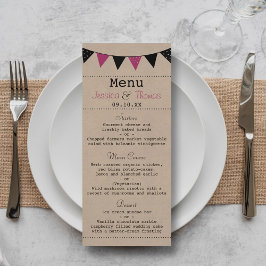Menu La collection moderne de Mariages à bascule rose
