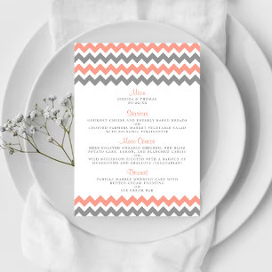 Menu La collection moderne de Mariages Chevron - rose e