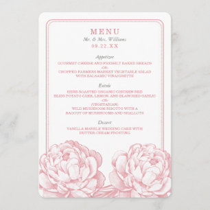Menu La jolie collection de Mariages floraux Peony