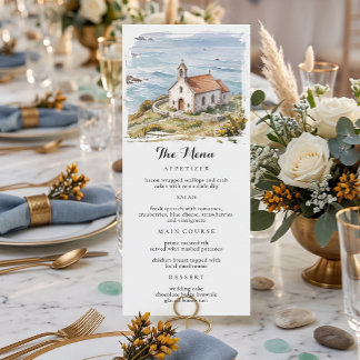 Menu La petite chapelle au bord de la mer Mariage