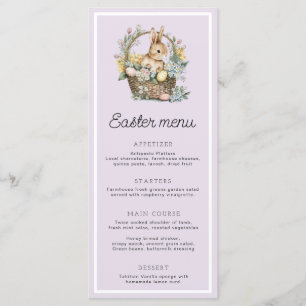 Menu Lapin de Pâques Violet Lilac
