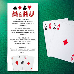 Menu Las Vegas Casino Mariage de poker