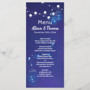 Menu Le pays rustique allume épouser de lucioles de