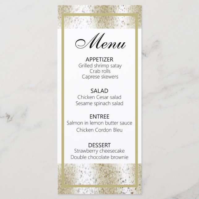 Menu Leopard Poster de animal classique (Devant)
