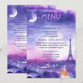 Menü + lieblicher Text Amour Éternel Menükarte