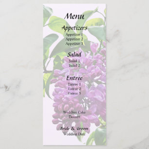 Menu Lilas en fleurs