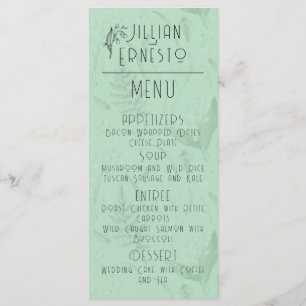 Menu Lily de Vallée avec des fougères Vert doux