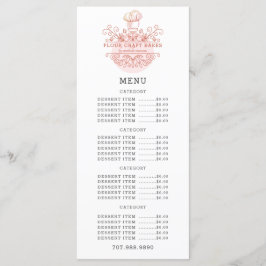 Menu Logo Baker Bakery Rose Rose