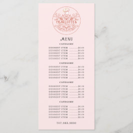Menu Logo Baker Bakery Rose Rose