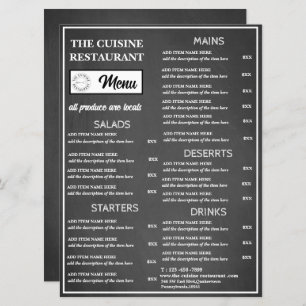 Menu Logo du restaurant Chalkboard