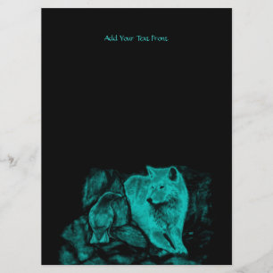Menu Loup et corbeau dans la nuit