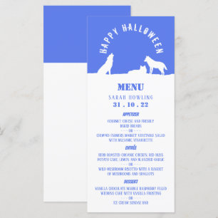 Menu Loups en neige, Happy Halloween