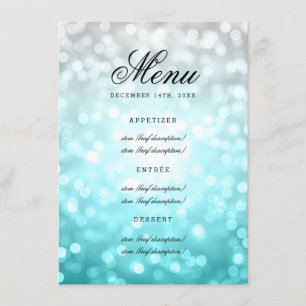 Menu Lumières élégantes de parties scintillantes
