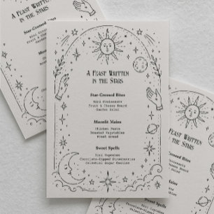 Menu Lunétoile Céleste Baby Shower 