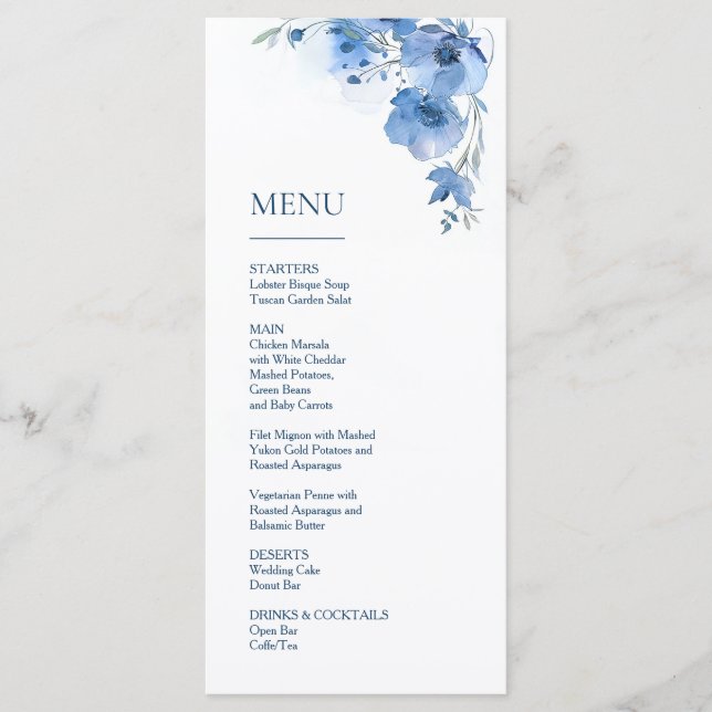 Menu Magnolia Fine Art Floral (Devant)