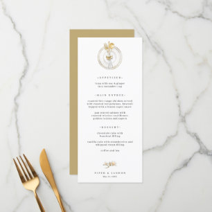 Menu Magnolia Gold Table Setting Mariage