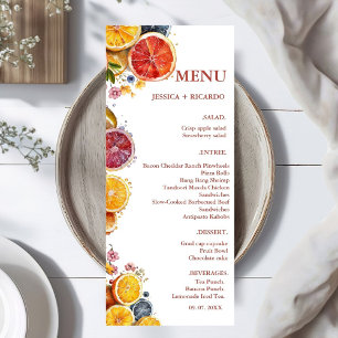 Menu Main Squeeze Cirtus Mariage douche nuptiale