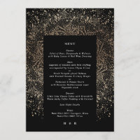 Main Whimsical Formal tiré Mariage noir et or