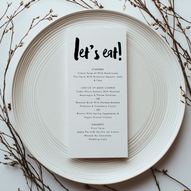 Menu Mangeons un Mariage moderne en gras (Créateur téléchargé)