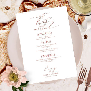 Menu Manger Boire et Être Marié Pour Assiette