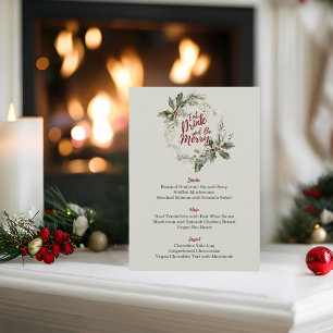 Menu Mangez, buvez et soyez joyeux Noël moderne