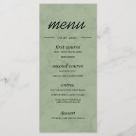 Menu Marbre de Bourgogne Vert grenades botaniques