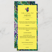Menu Mardi Gras
