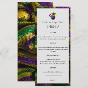 Menu Mardi Gras