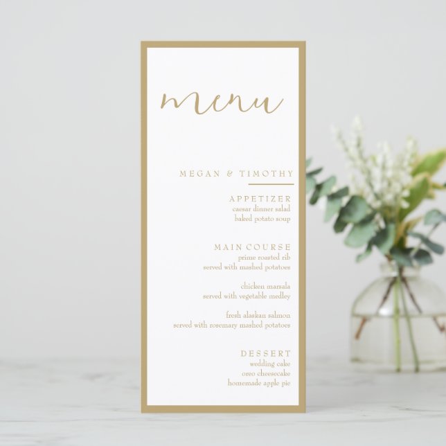 Menu Mariage (Debout devant)